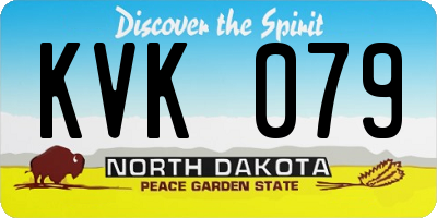 ND license plate KVK079