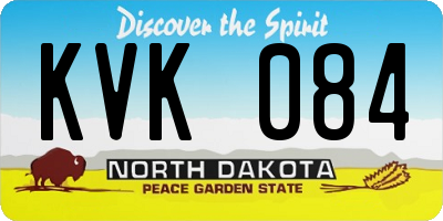 ND license plate KVK084