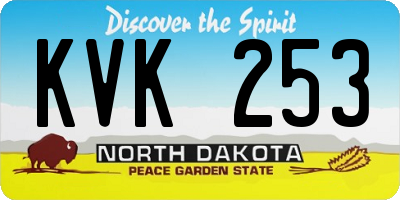 ND license plate KVK253