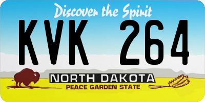 ND license plate KVK264