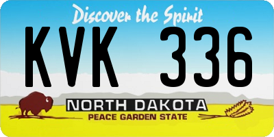 ND license plate KVK336
