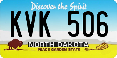 ND license plate KVK506