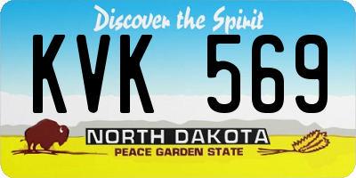 ND license plate KVK569