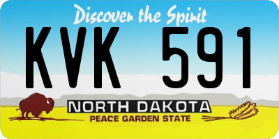 ND license plate KVK591
