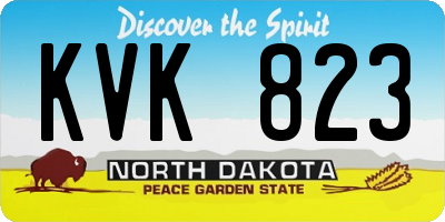 ND license plate KVK823