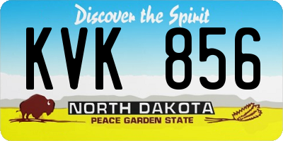 ND license plate KVK856