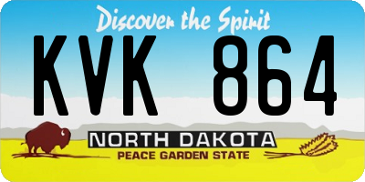 ND license plate KVK864