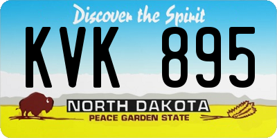 ND license plate KVK895