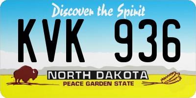 ND license plate KVK936