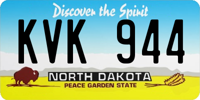 ND license plate KVK944