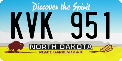 ND license plate KVK951