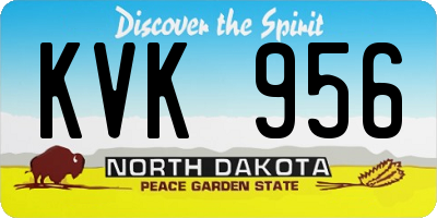 ND license plate KVK956