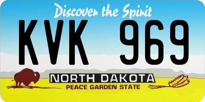 ND license plate KVK969