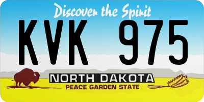 ND license plate KVK975