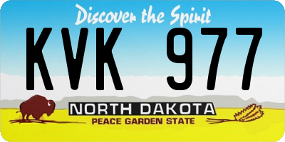 ND license plate KVK977