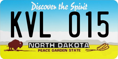 ND license plate KVL015