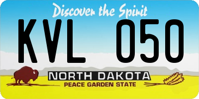 ND license plate KVL050
