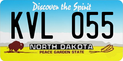 ND license plate KVL055
