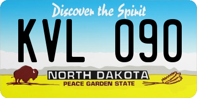 ND license plate KVL090