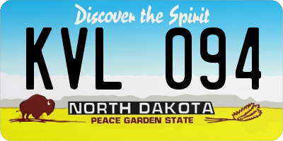 ND license plate KVL094