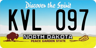 ND license plate KVL097