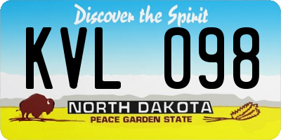 ND license plate KVL098