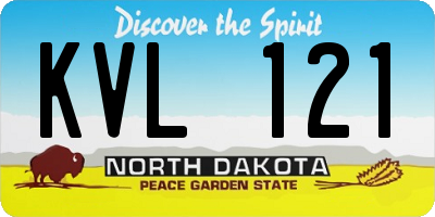 ND license plate KVL121