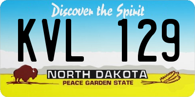 ND license plate KVL129