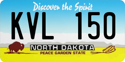 ND license plate KVL150