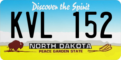 ND license plate KVL152