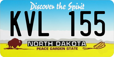 ND license plate KVL155