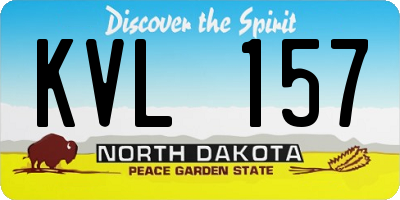 ND license plate KVL157