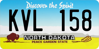 ND license plate KVL158