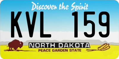 ND license plate KVL159