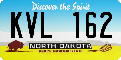 ND license plate KVL162
