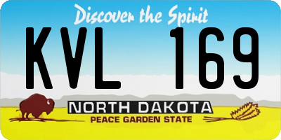 ND license plate KVL169
