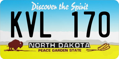 ND license plate KVL170