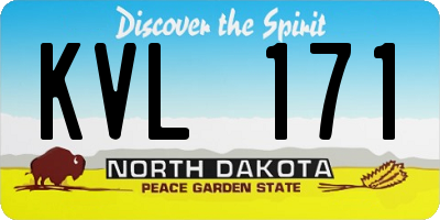 ND license plate KVL171