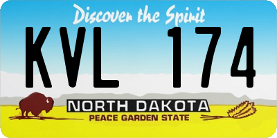 ND license plate KVL174