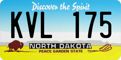 ND license plate KVL175