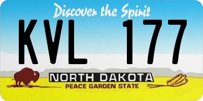 ND license plate KVL177