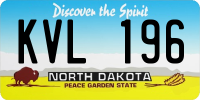 ND license plate KVL196