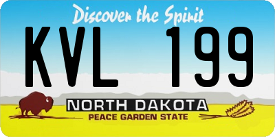 ND license plate KVL199