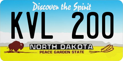 ND license plate KVL200