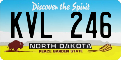 ND license plate KVL246
