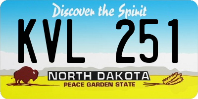 ND license plate KVL251