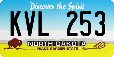 ND license plate KVL253