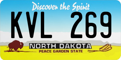 ND license plate KVL269