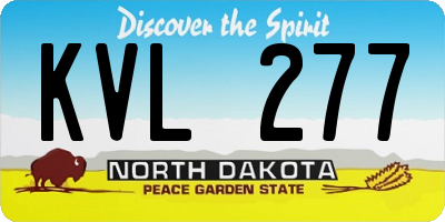 ND license plate KVL277