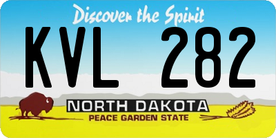 ND license plate KVL282